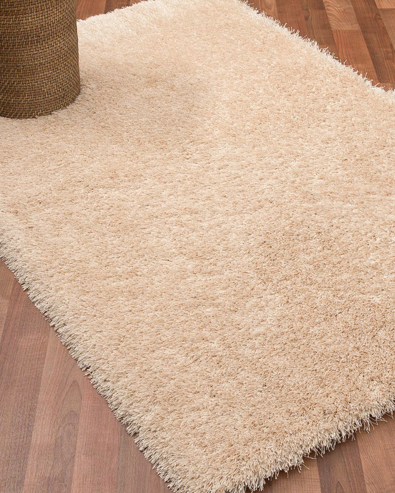 Orlando Shag Rug, 100% Hand Tufted Polyester, Soft and Thick Pile, Gold, 5'x8'