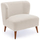 Vesper Boucle Accent Chair, Milky White