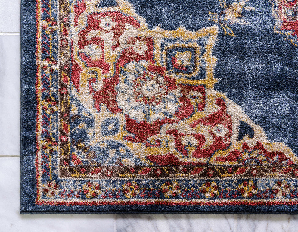 Unique Loom Dark Blue Helios Utopia 5' 0 x 8' 0 Area Rug