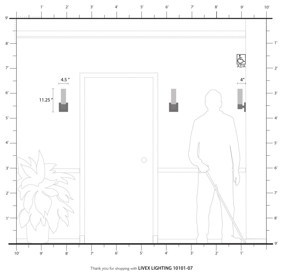 Livex Lighting Bronze ADA Single Sconce