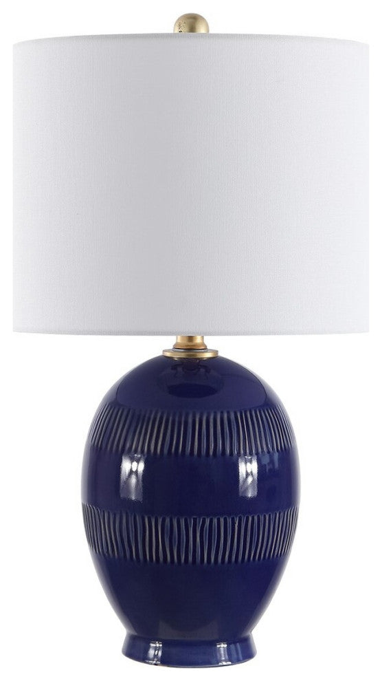 Safavieh Liney Table Lamp Blue Crackle