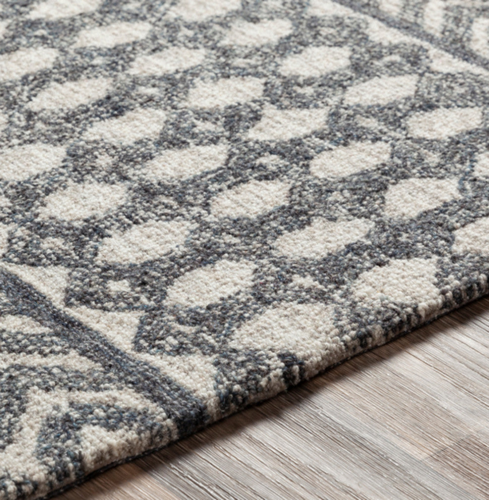 Surya Maroc MAR2300 Bohemian Area Rug, Charcoal, 10' x 14' Rectangle