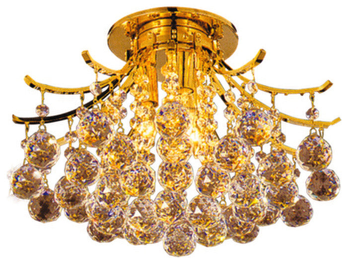 Artistry Lighting Toureg Collection Flush Mount Chandelier 16x15, Gold