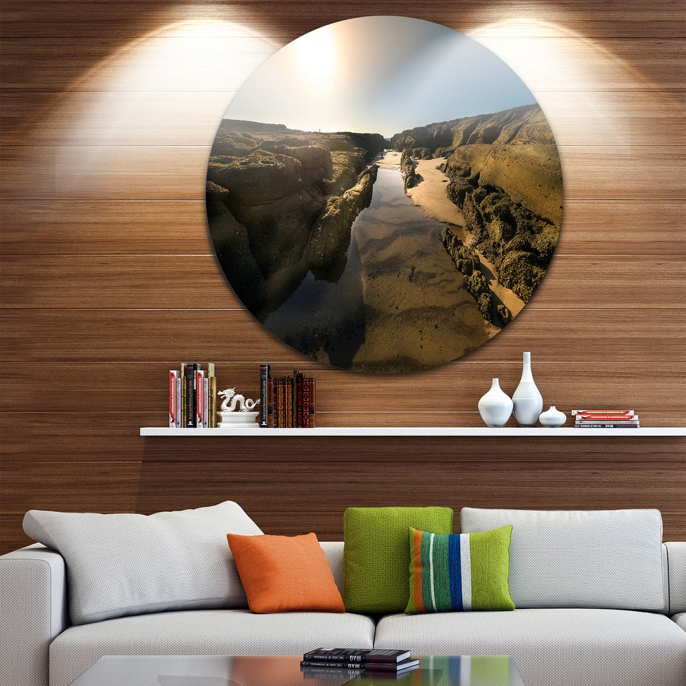 Beautiful Landscape At Norah Head, Landscape Disc Metal Wall Art, 11"