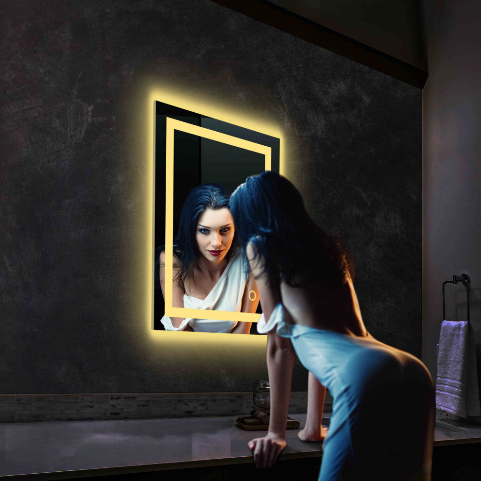 Fogless, Color Temperature Adjustable LED Mirror, 24"x30"