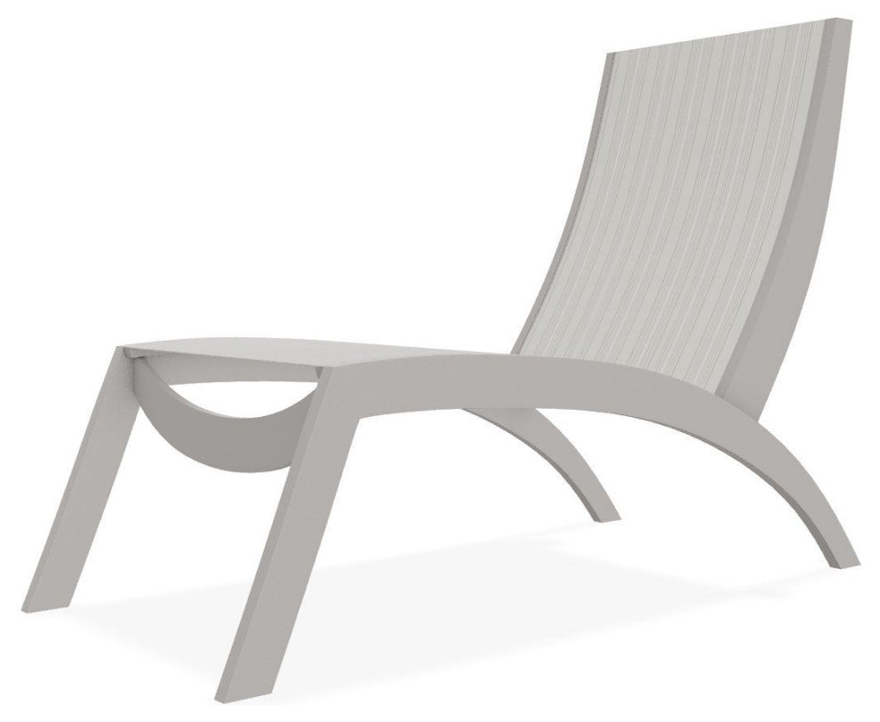 Dune Sling Stackable Outdoor Hydro-Lounge Chaise, Harbor/Warm Gray