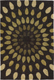 Oleander Contemporary Area Rug, Green, 9'x13'
