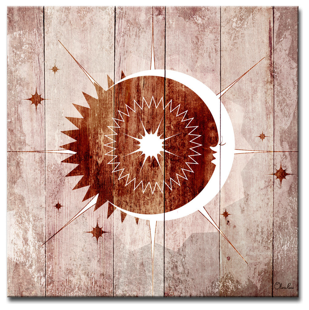 Ready2HangArt Inspirational 'Lunar Sun-Moon II' Wrapped Canvas Wall Art