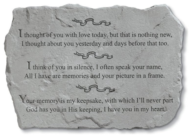 Garden Accent Stone, " I Thought of You With Love Today"
