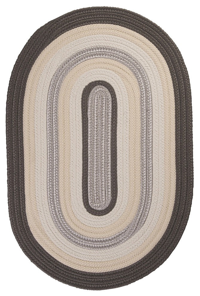 Colonial Mills Brooklyn BN49 Slate Indoor/Outdoor Area Rug, Oval 8'x11'