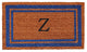 Blue Border 18"x30" Monogram Doormat, Letter Z