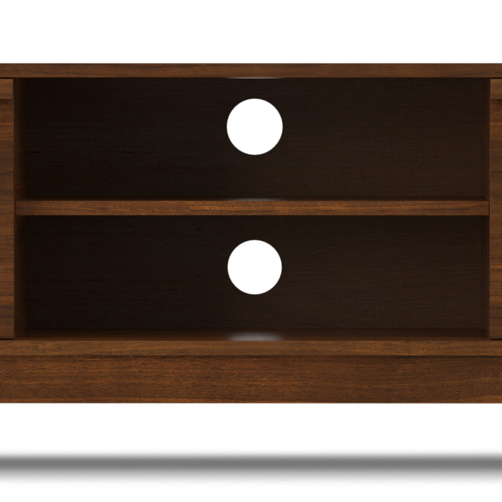 Lennon 72" Low TV Stand, Walnut Veneer