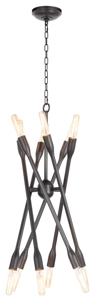 Regina Andrew Cobra Chandelier Large, Natural Brass, Bronze