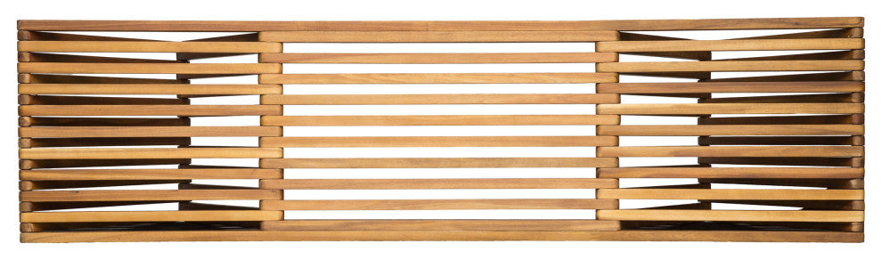 GDF Studio Esme Outdoor Acacia Wood Bench, Teak Finish