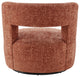Jazzlyn Fabric Swivel Accent Chair, Grenada Terracotta