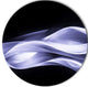 Fractal Lines Purple In Black, Abstract Digital Art Round Wall Art, 11"