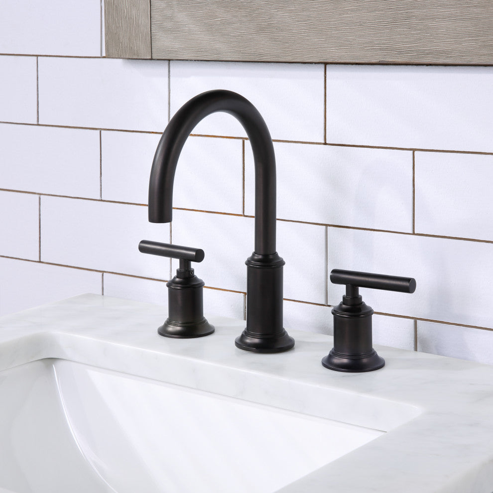 Chestnut 24" Bath Vanity, Grey Oak, Faucet, Oil-Rubbed Bronze Hardware