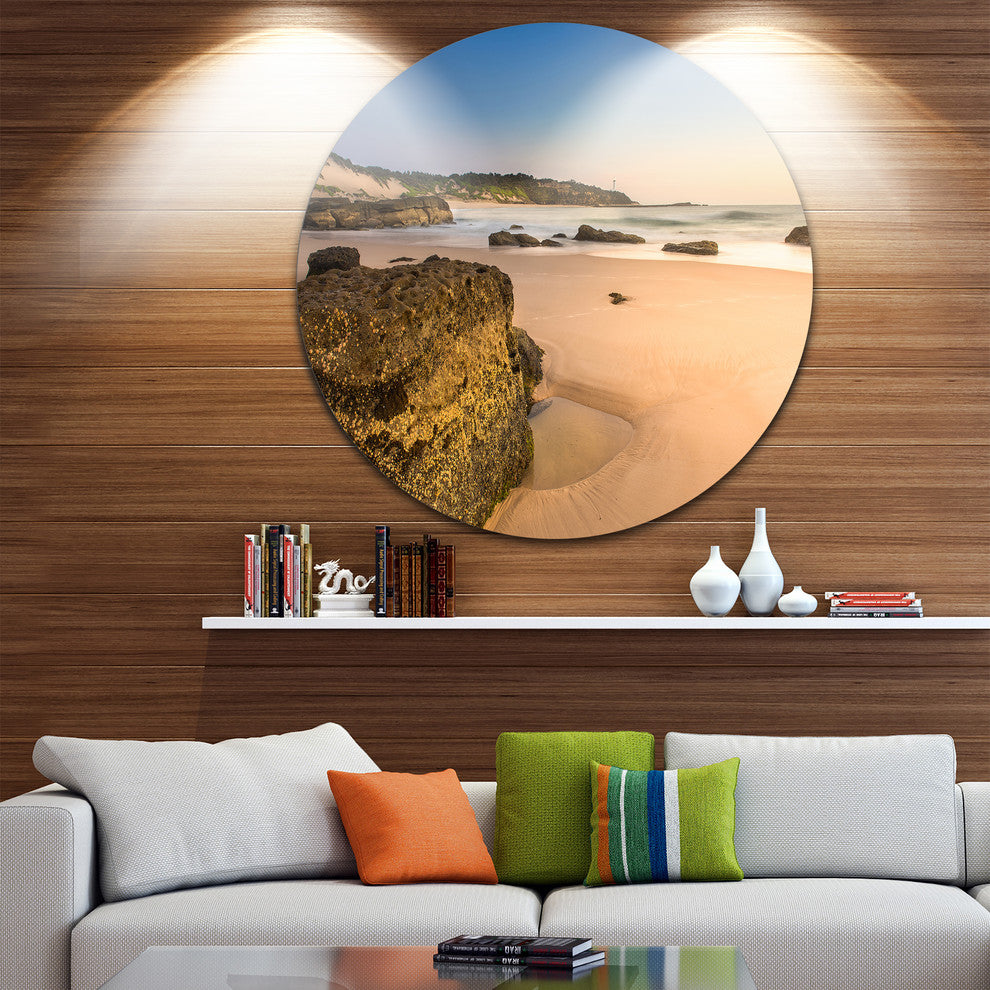 Beautiful Rocky Seashore At Norah Head, Seashore Round Wall Art, 23"