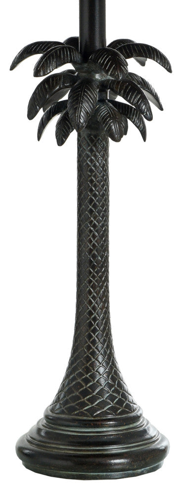 French Verdi Table Lamp-Dark Brown Finish-Brown Woven Rattan Shade