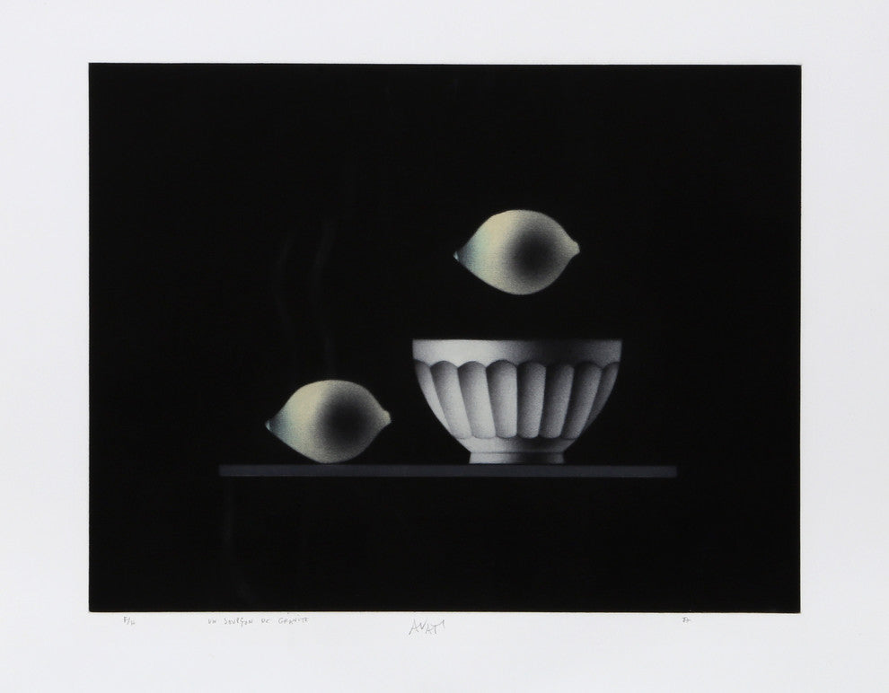Mario Avati "Un Soupson De Gravite" Mezzotint