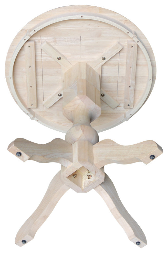 Round Top Pedestal Table, Unfinished, 30 Inch Round