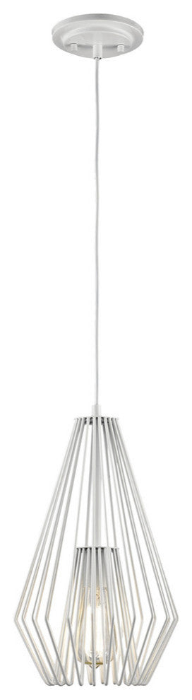 Quintus 1 Light Mini Pendant, Gloss White