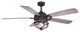Barnes Matte Black Modern Farmhouse Indoor-Outdoor 54-in. Ceiling Fan Light Kit, Matte Black and Rustic Oak