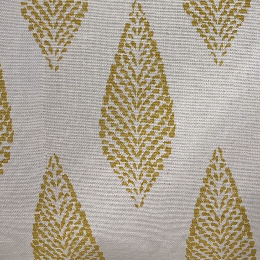 Plutus Green Beige Large Leafs Floral Luxury Throw Pillow, 26"x26"