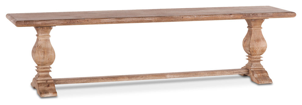 Pengrove 72-Inch Mango Wood Dining Bench in Antique Oak Finish