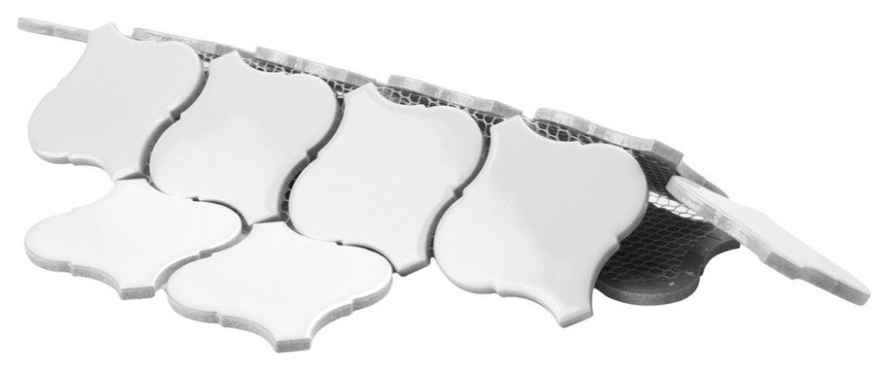 Metro Lantern Glossy White Porcelain Floor and Wall Tile