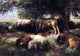 Herman Hartwich Midday Rest - 18" x 27" Premium Canvas Print