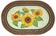 Earth Rugs OP-300 Sunflowers Oval Patch 20" x 30"