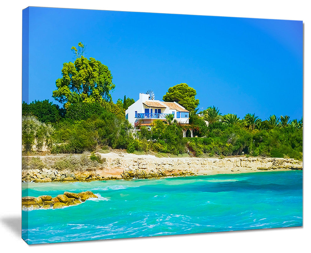 "House on The Island of Cyprus" Oversized Landscape Wall Art Print, 20"x12"