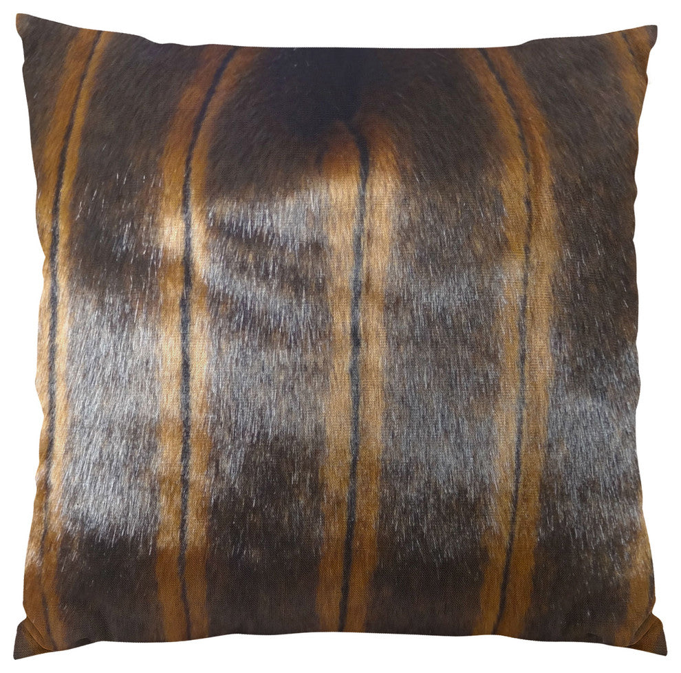 Plutus Fancy Brown Mink Handmade Throw Pillow, (Double sided  26" x 26")