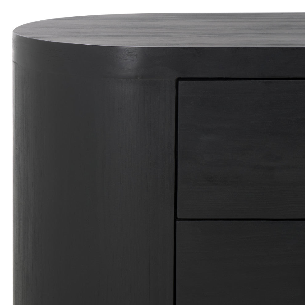 Safavieh Couture Lauryn Wood Oval Dresser, Black