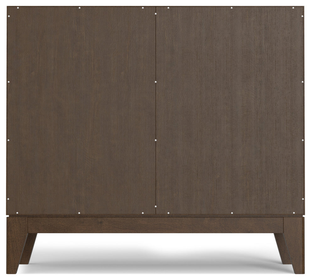 Harper Solid Hardwood Entryway Storage Cabinet, Walnut Brown