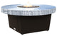 Circular Fire Pit Table, 48", Propane, Brushed Aluminum Top, Bronze