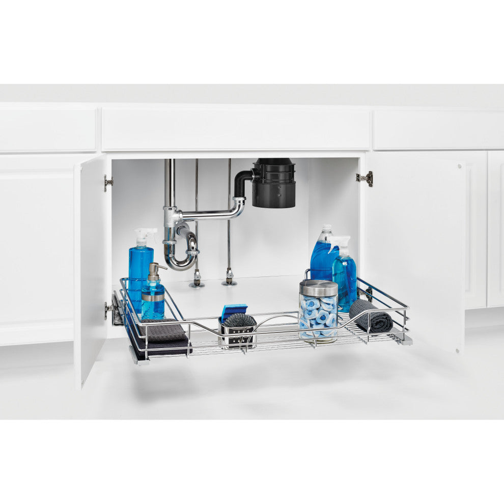 Undersink U-Shape Pull Out Organizer With Soft-Close, 29.5"