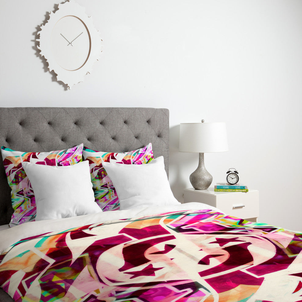 Deny Designs Caleb Troy Tatted Graffiti Duvet Cover - Lightweight