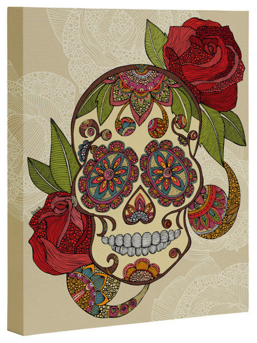Deny Designs Valentina Ramos Sugar Skull Art Canvas
