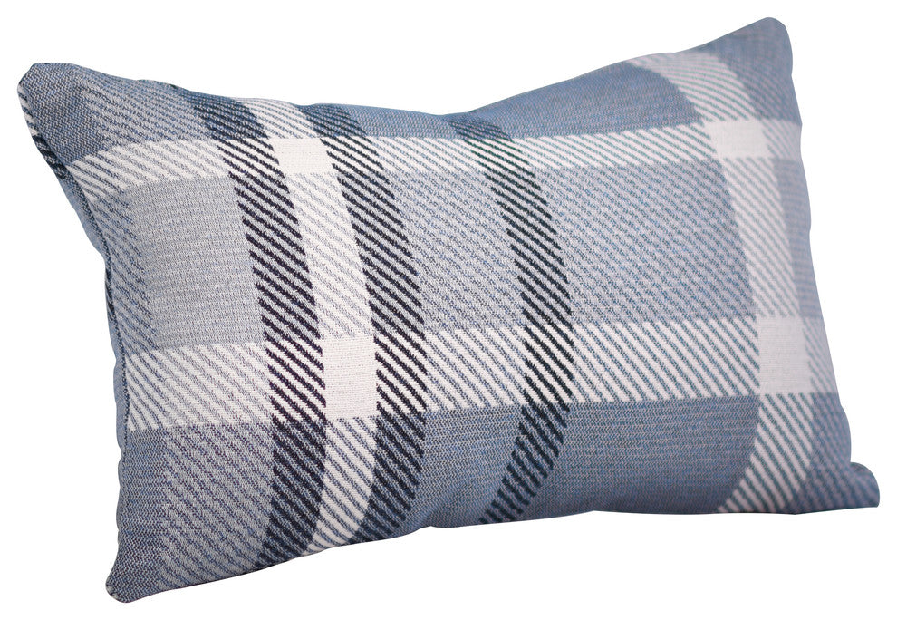 12"x18" Pacifica Lumbar Throw Pillow by Astella, Tartan Midnight