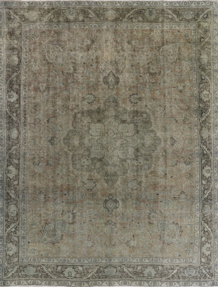 Tabriz Overdyed 10'x13 Oriental Rug, W1926