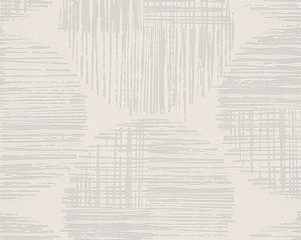 Spot 3, A Hint of Elegance Metallic, White Wallpaper Roll, Modern Wall Decor