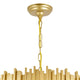 Deco 7 Light Down Chandelier With Medallion Gold Finish