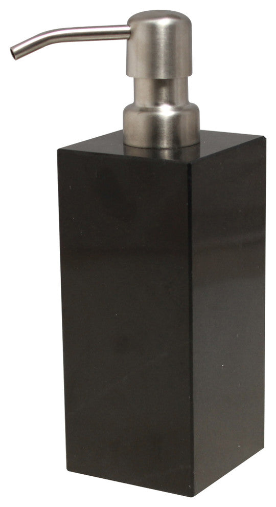 Myrtus Collection Jet Black and Marble Soap Dispenser