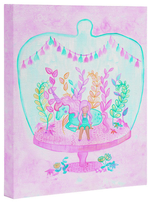 Deny Designs Dash And Ash Unicorn Hideaway Art Canvas
