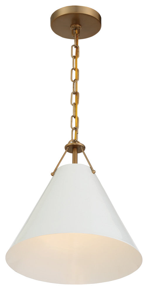Xavier 1 Light Pendant, Vibrant Gold