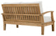 Modern Contemporary 3-Piece Set, Outdoor Patio Teak Sofa Set, White Wood