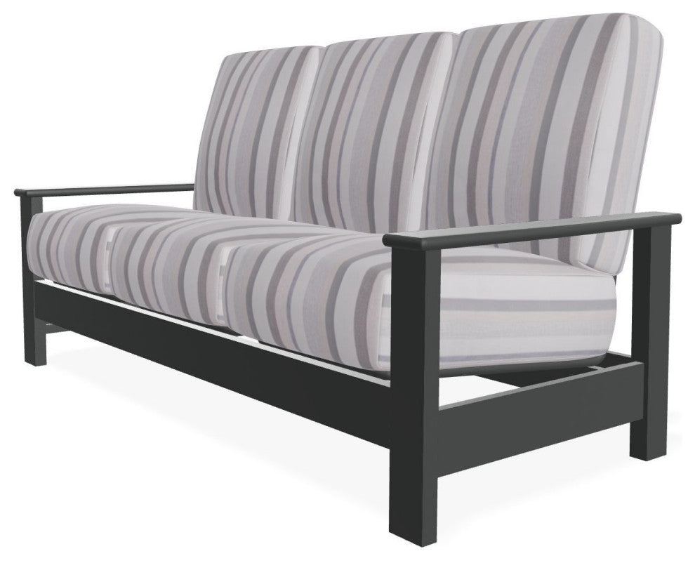 Leeward Deep Seat 3-Seat Outdoor Sofa, Sensory Dove/Graphite