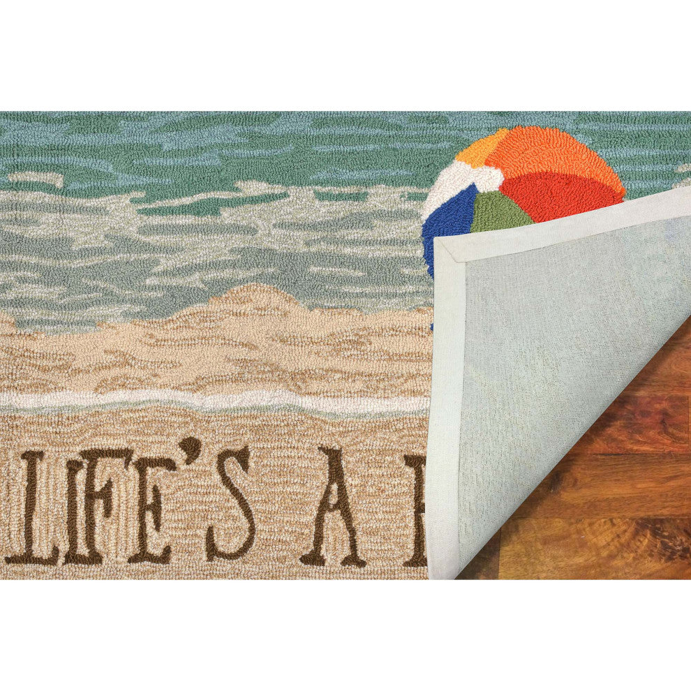 Frontporch Life's A Beach Indoor/Outdoor Rug Sand 2'6x4'